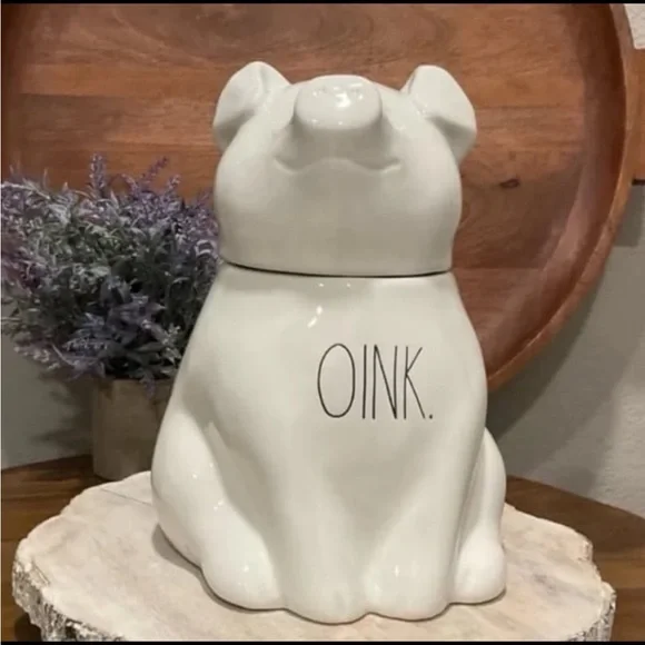 Rae Dunn OINK pig canister large Farmline farmhouse